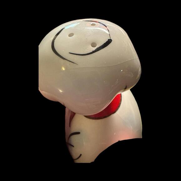 Fat & Skinny Chef Salt & Pepper, Napkin Holder and Spoonrest Red & White Ceramic - Picture 4 of 14